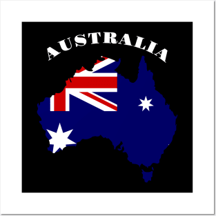 Australia Map Posters and Art